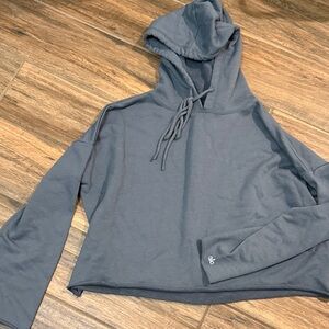 ALO Yoga Charcoal Cropped Hoodie